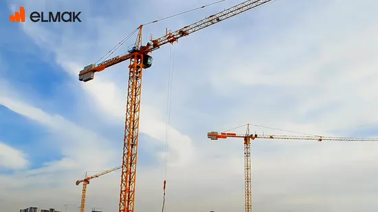 Elmak Maxi Capacity 6 Ton Jib 55m Jib Topkit Guindaste de Torre para Emk5516-6