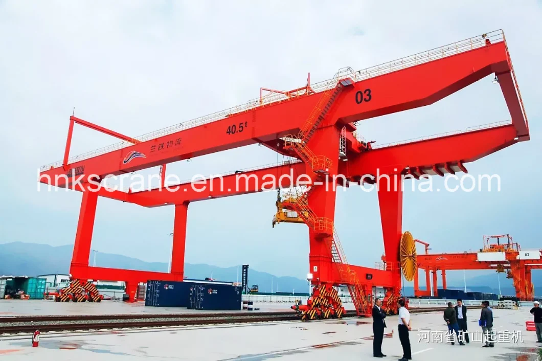 Double Girder Rail Mounted Port Gantry Crane for Container